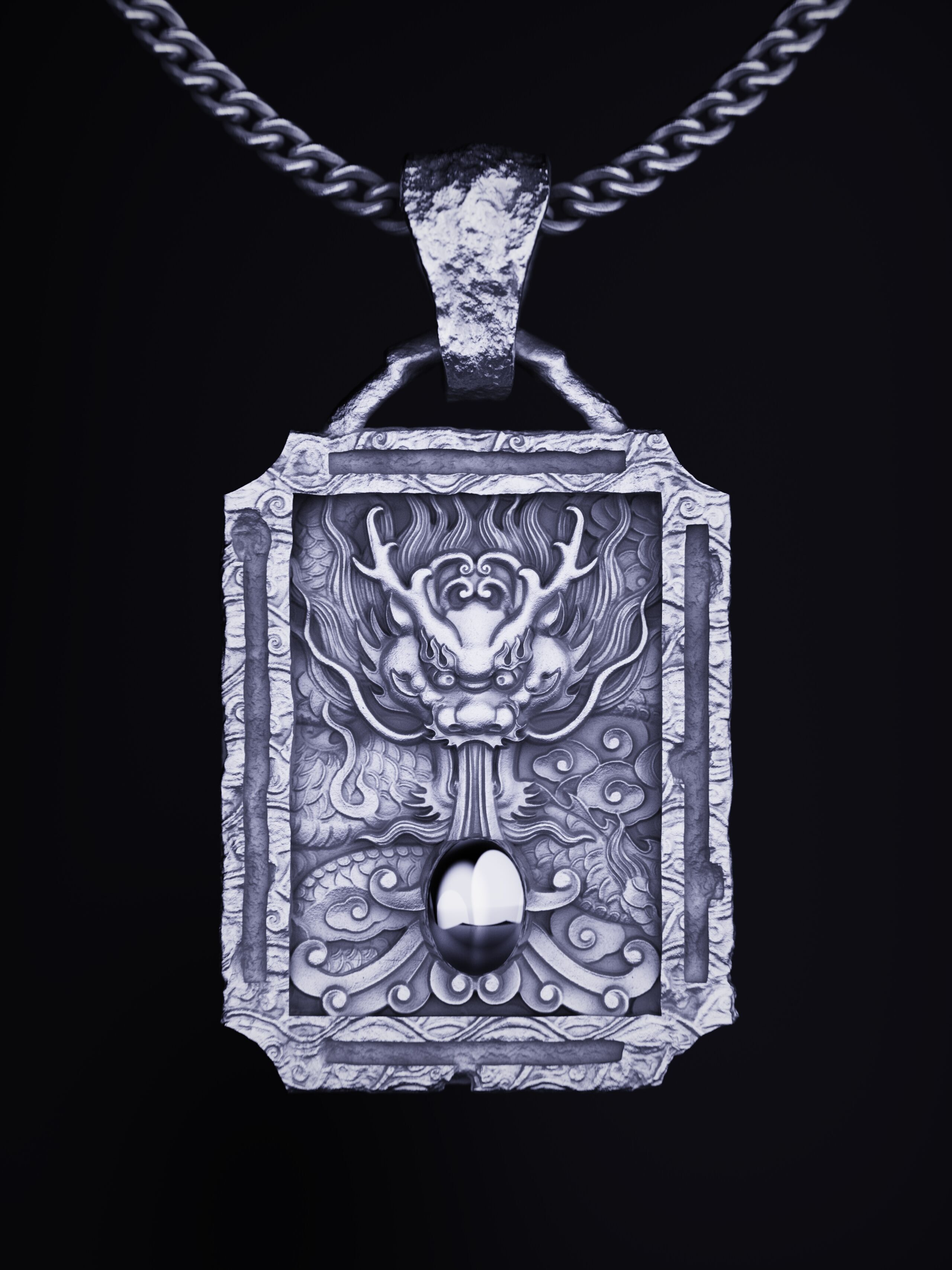 Dragon Tablet Pendant CASTABLE PRINTABLE 3D print model_2