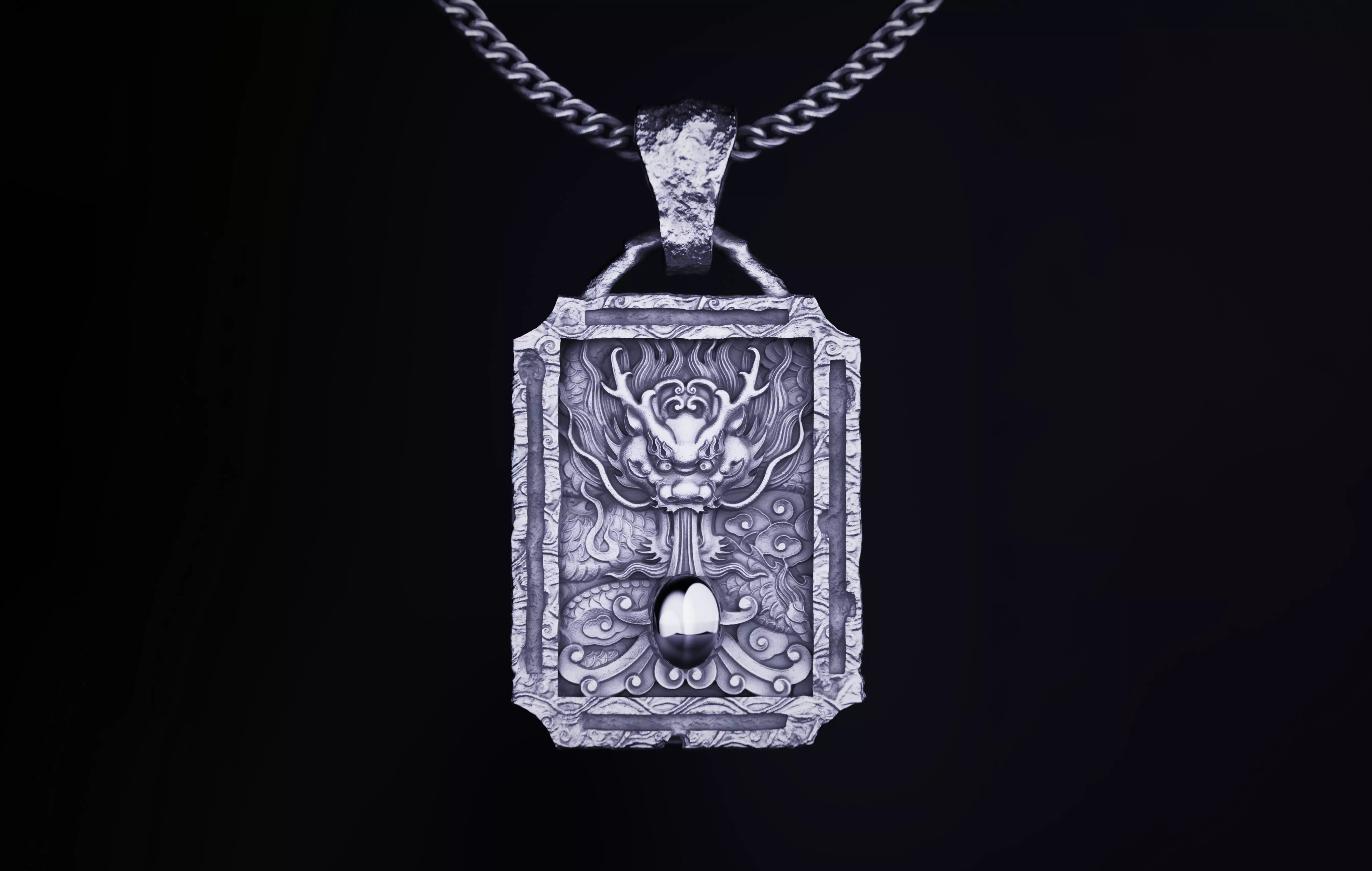 Dragon Tablet Pendant CASTABLE PRINTABLE 3D print model_0