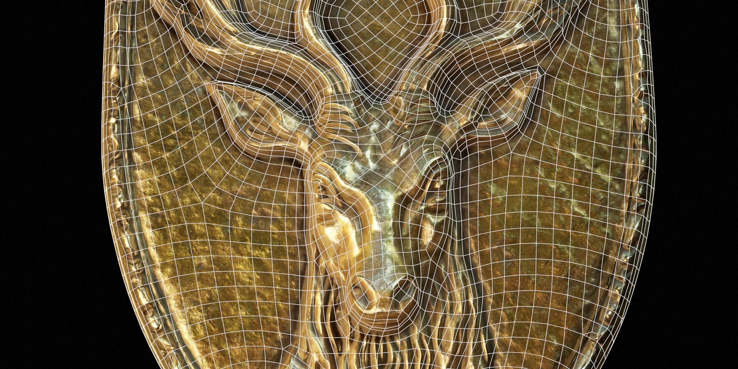 Deer Heraldic Emblem PBR Low-poly 3D model_7