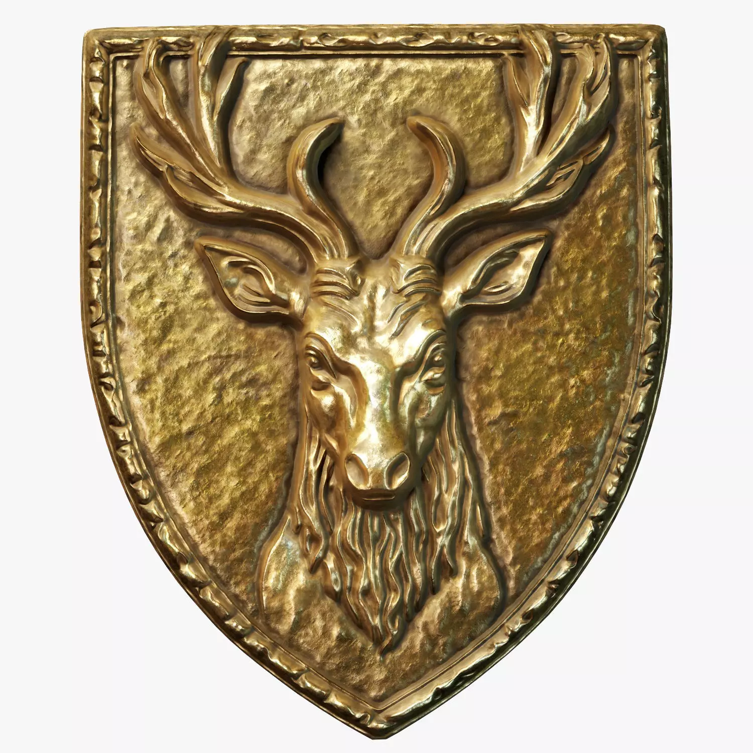 Deer Heraldic Emblem PBR Low-poly 3D model_0