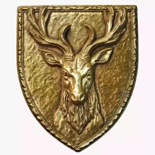 Deer Heraldic Emblem PBR