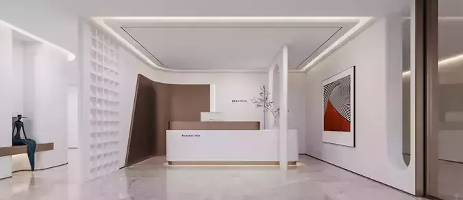 Modern reception lobby