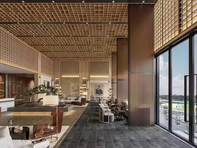 Modern reception lobby