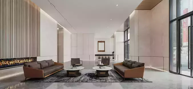 Lobby and elevator hall