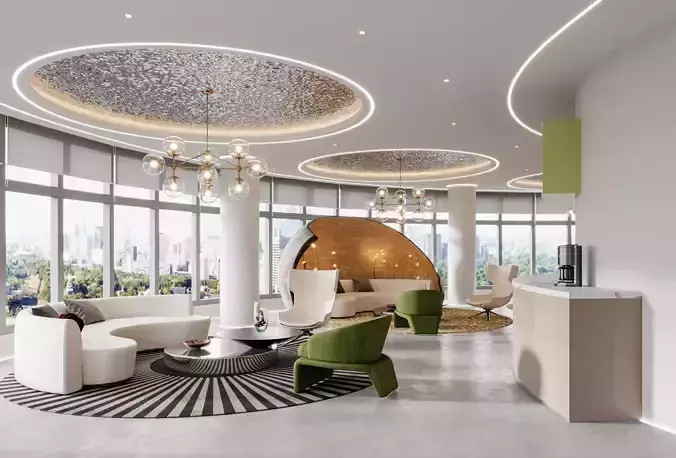 Modern reception lobby