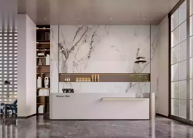 Modern reception lobby