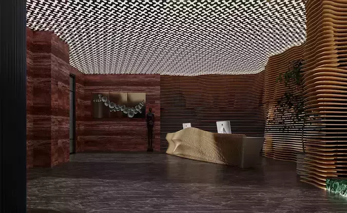 Modern reception lobby