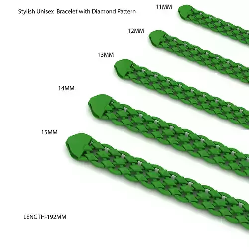 5 Size Stylish Unisex Bracelet with Diamond Pattern 