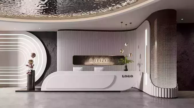 Modern reception lobby