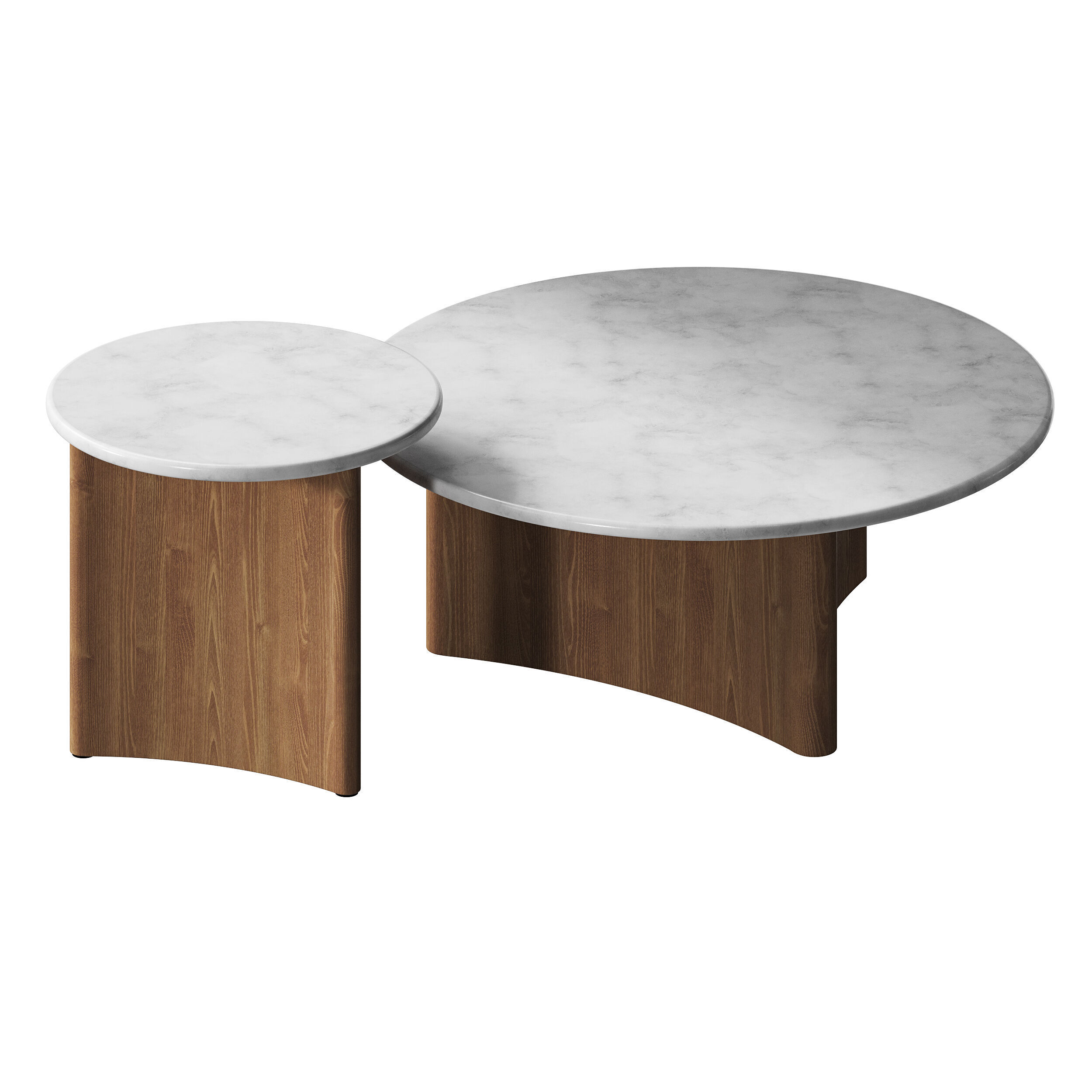 Zafar Nested Marble Coffee Table 3D model_5