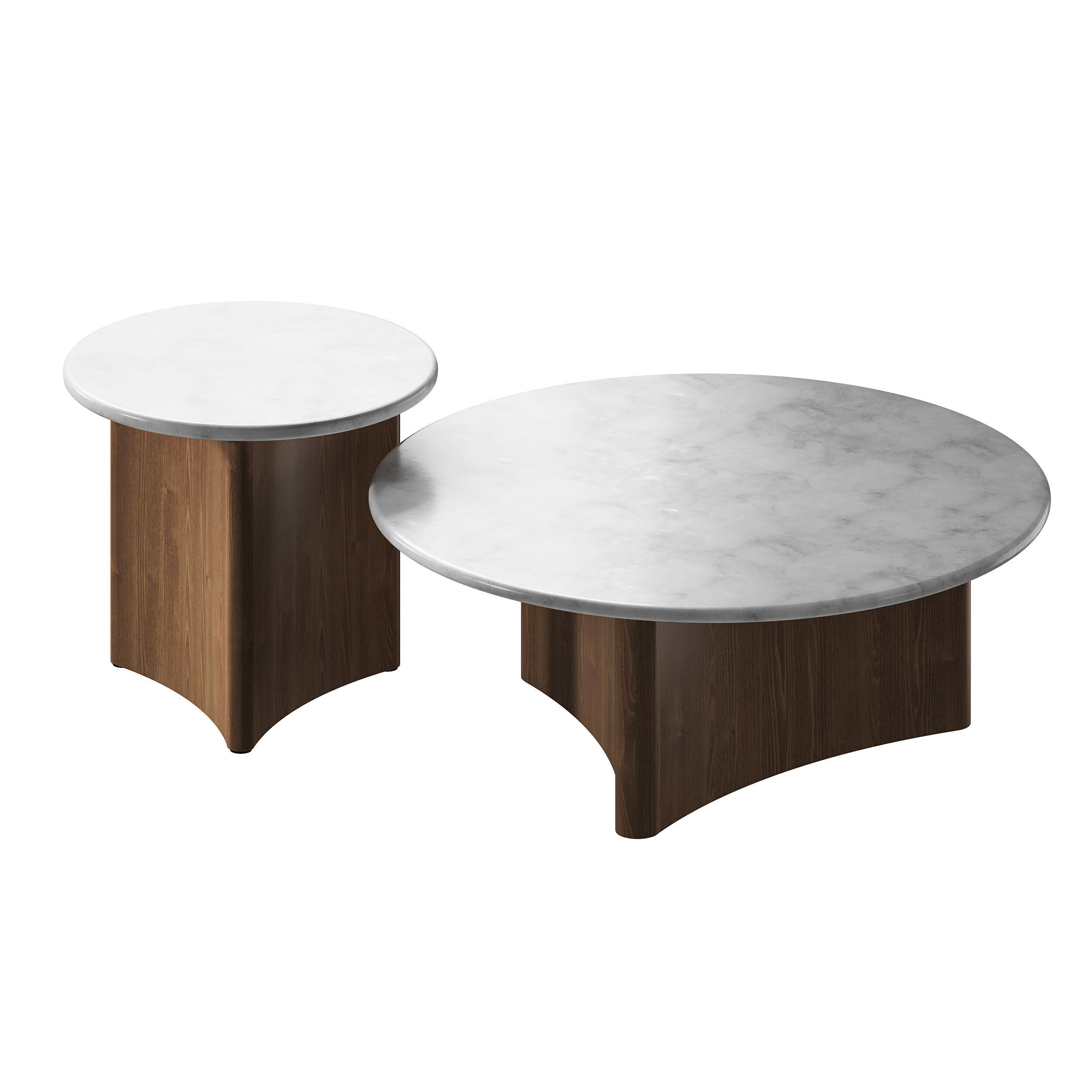 Zafar Nested Marble Coffee Table 3D model_7