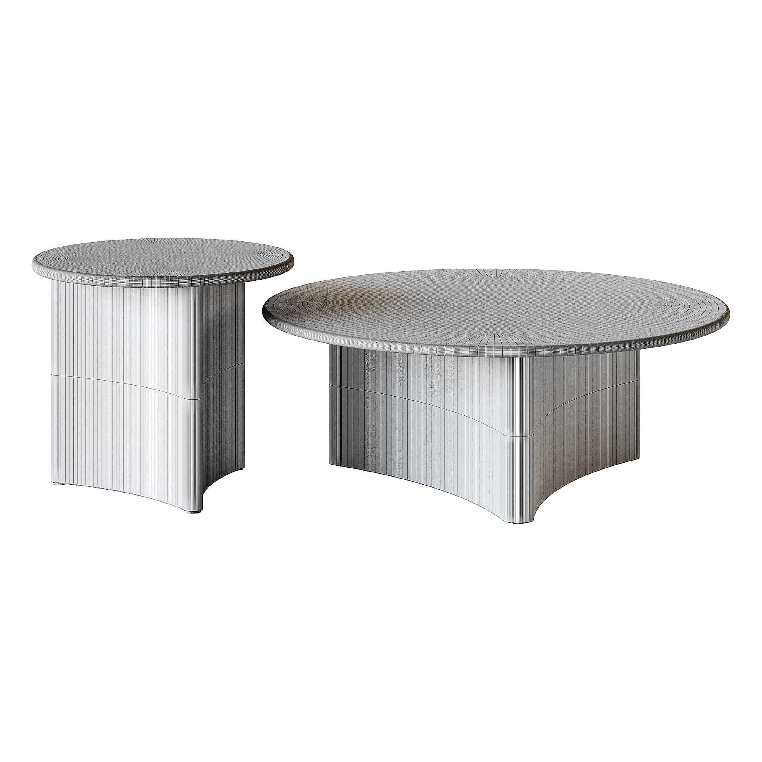 Zafar Nested Marble Coffee Table 3D model_13