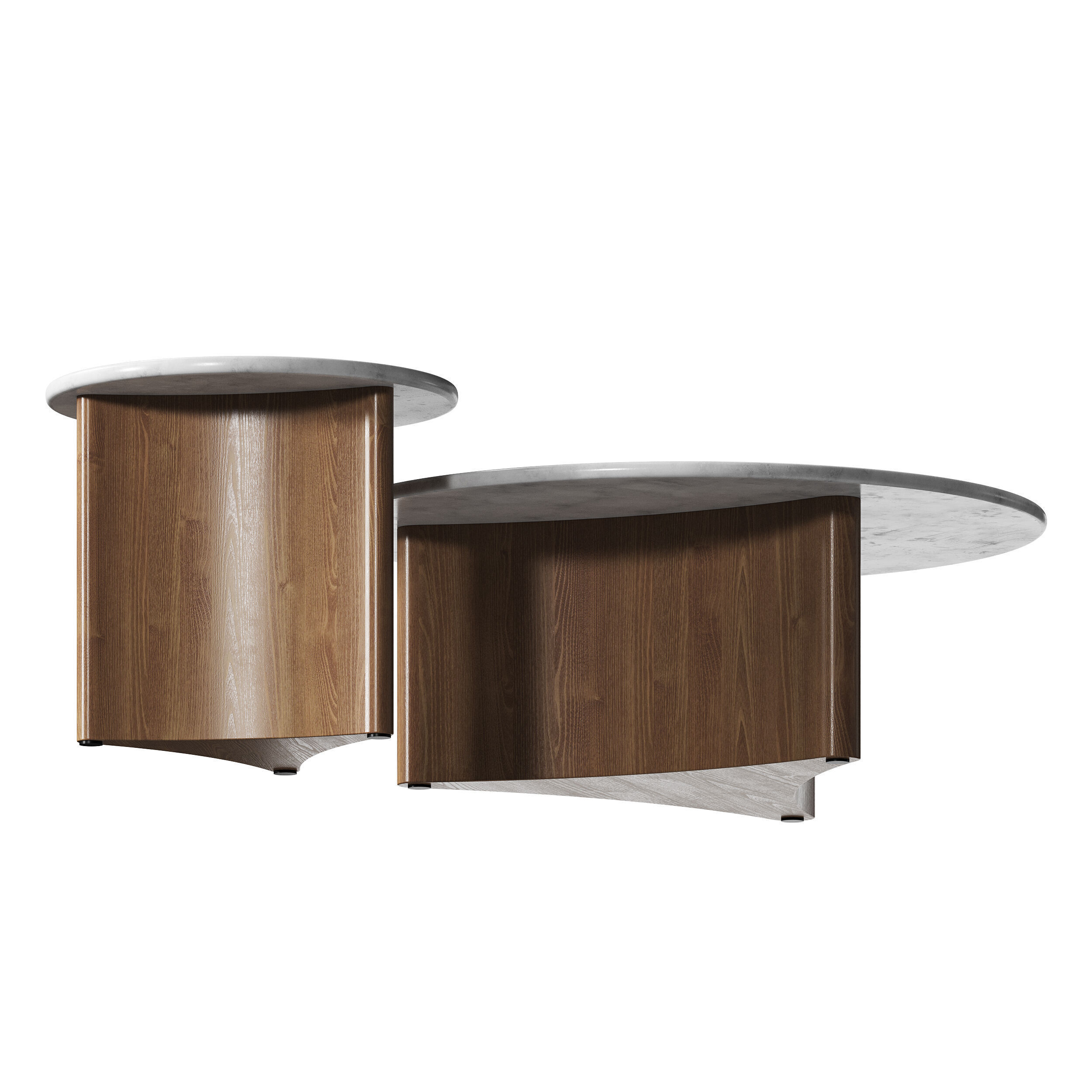 Zafar Nested Marble Coffee Table 3D model_4