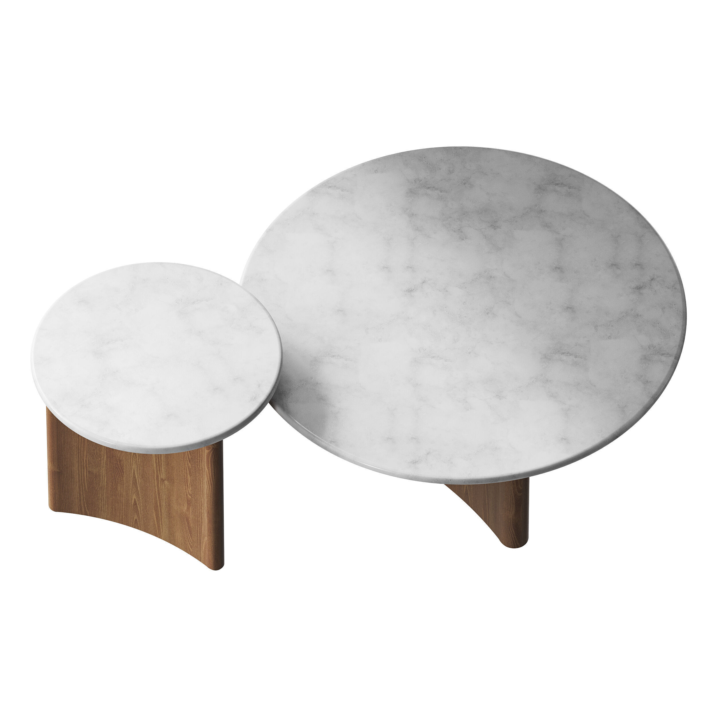 Zafar Nested Marble Coffee Table 3D model_6