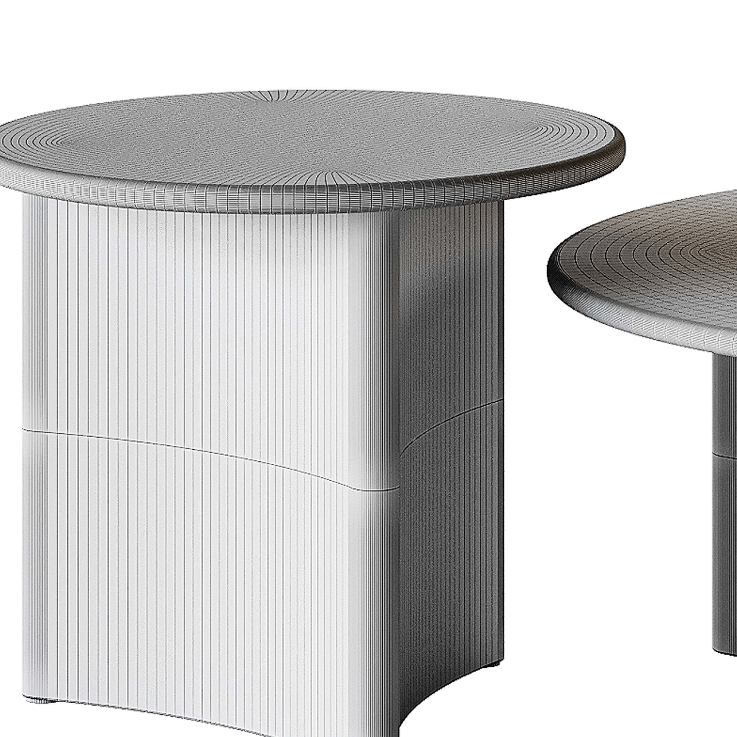 Zafar Nested Marble Coffee Table 3D model_14