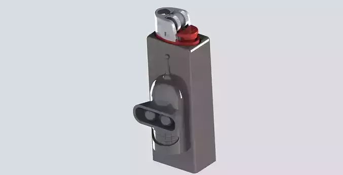 Futurama Themed BIC Lighter Case with Benders Head Design 3D print model