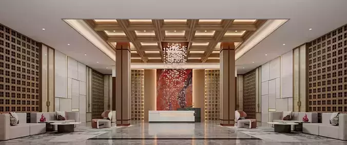 Modern reception lobby