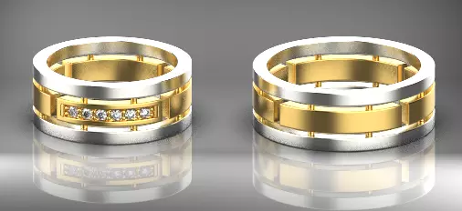 wedding rings 3D print model