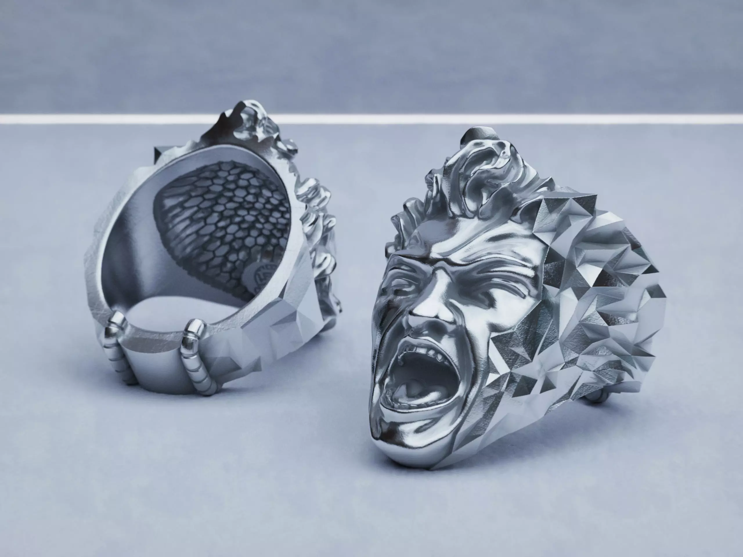 Marsyas Fear of Evolution RING CASTABLE PRINTABLE 3D print model