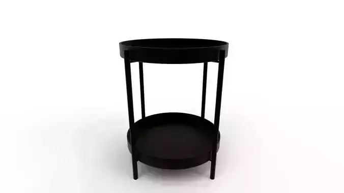 Tier Round Storage Side Table End Table