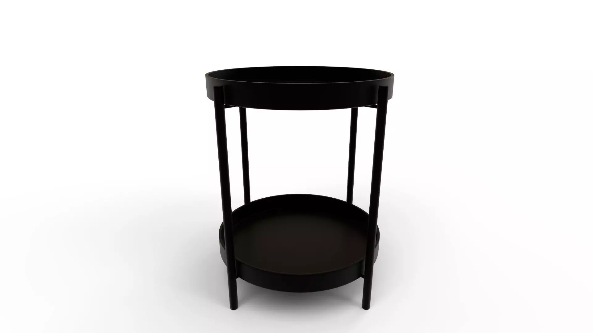 Tier Round Storage Side Table End Table 3D model_0