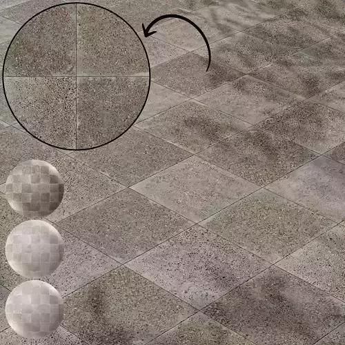 Exposed aggregate Cement Tile 01 - Seamless