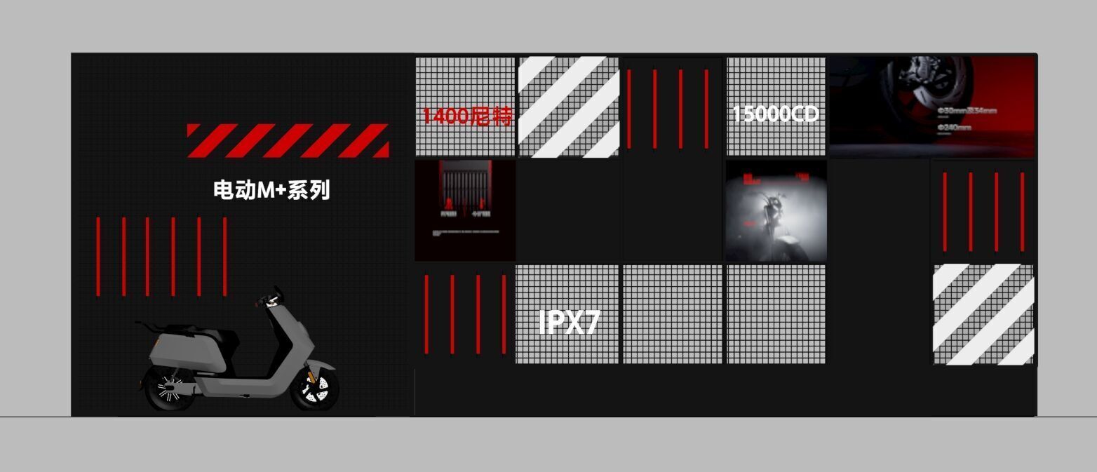 Industrial-style display racks and display props 3D model_7