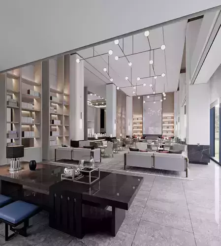 Modern reception lobby