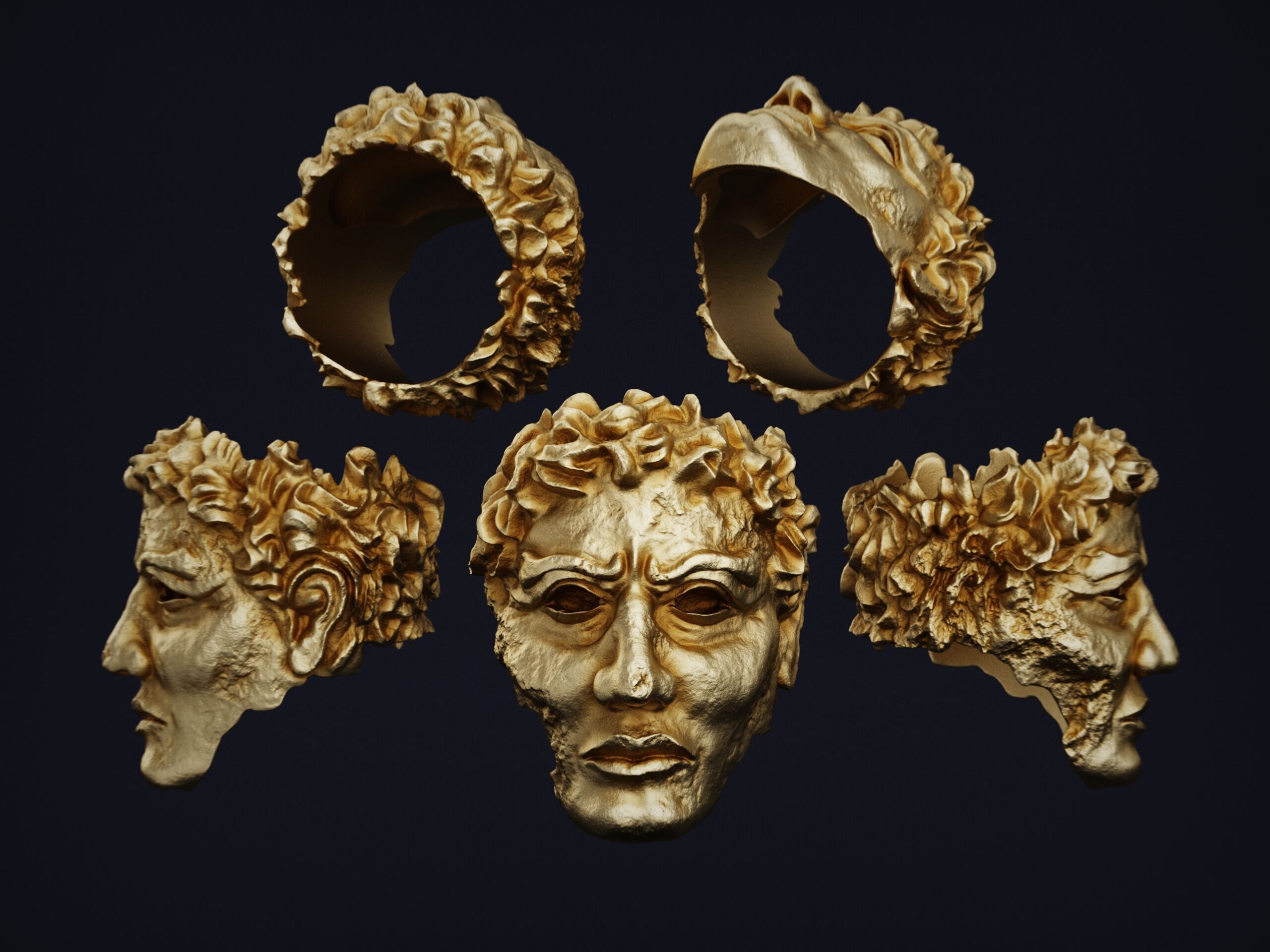 Worn Idol RING CASTABLE PRINTABLE 3D print model_1