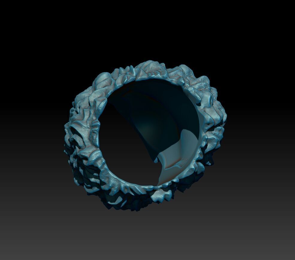 Worn Idol RING CASTABLE PRINTABLE 3D print model_13