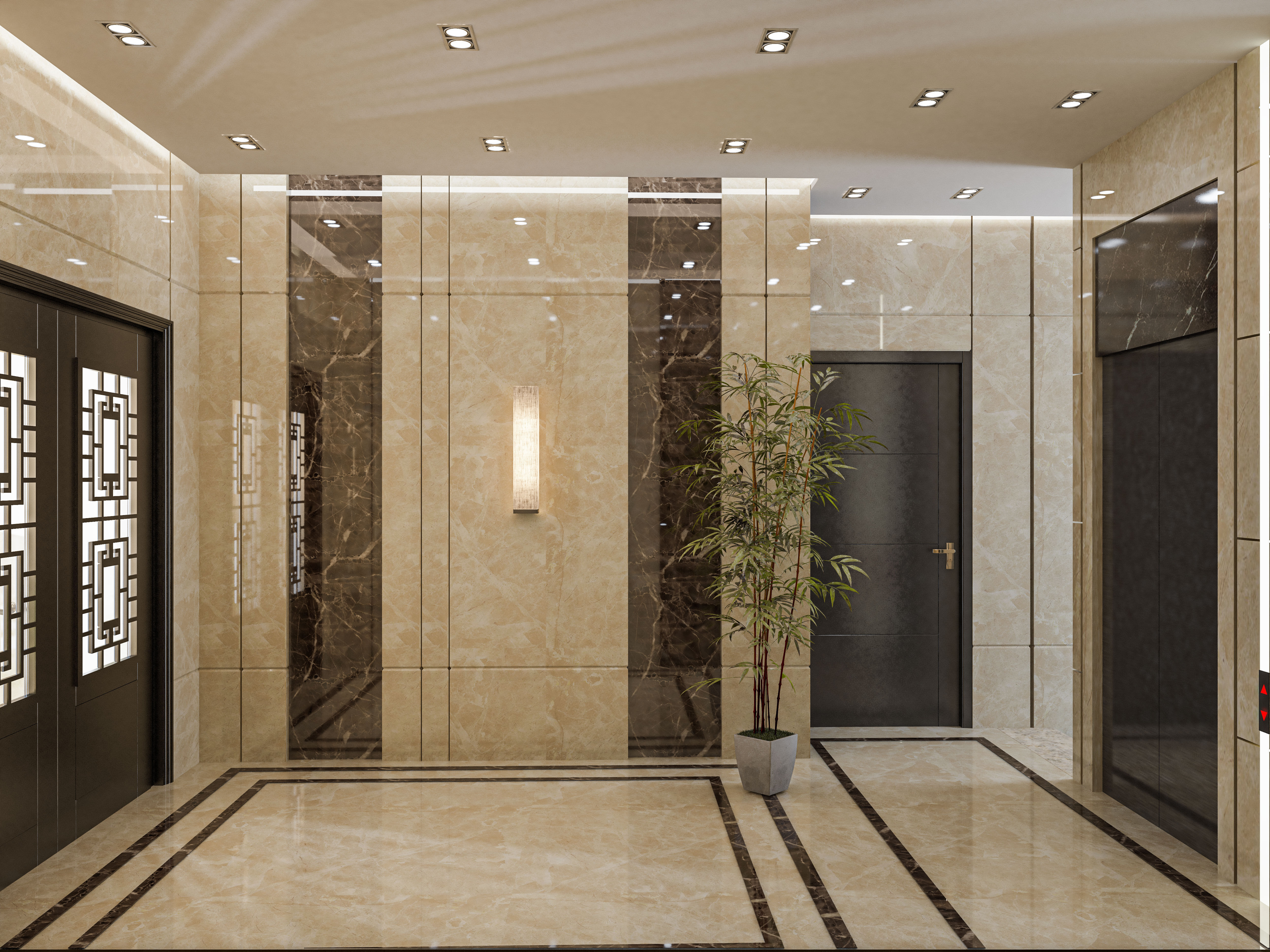 Modern Entrance  3D model_1