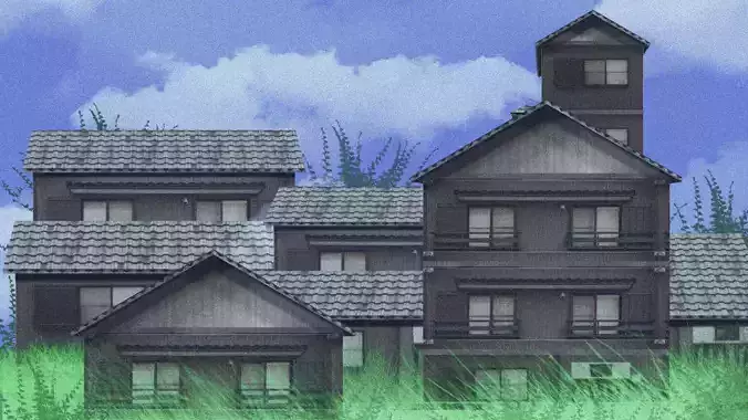 4 Traditional Japanease House Model Pack