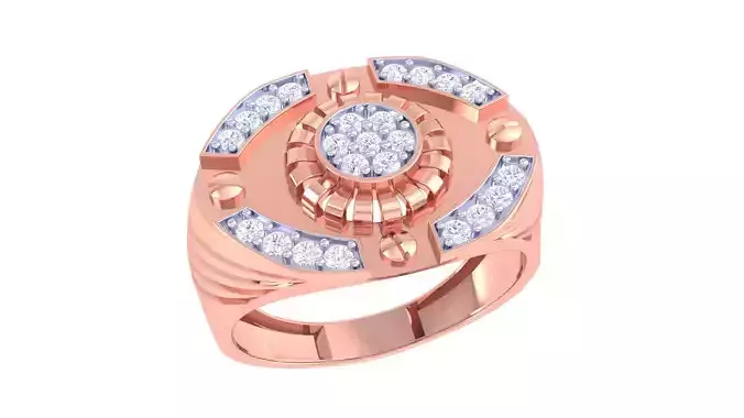 Mens gemstone diamond men Ring with details images 95 3D print model