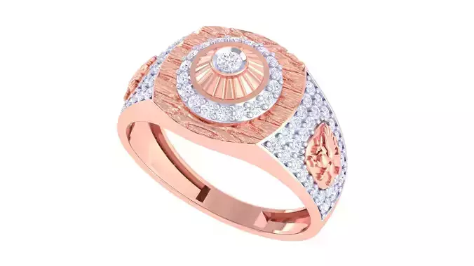 Mens gemstone diamond men Ring with details images 84 3D print model