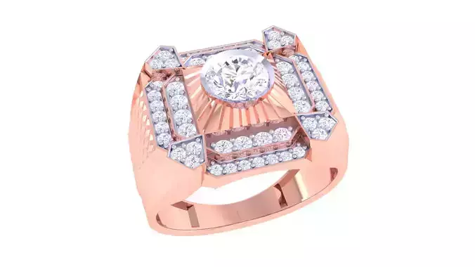 Mens gemstone diamond men Ring with details images 80 3D print model