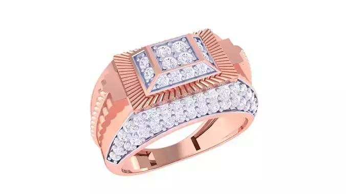 Mens gemstone diamond men Ring with details images 79 3D print model