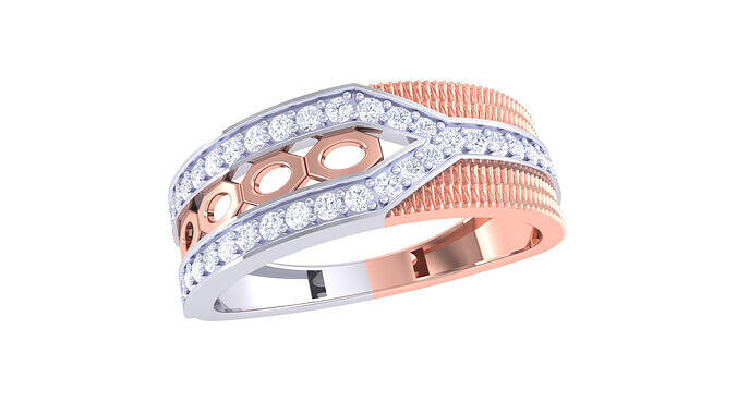 Mens gemstone diamond men Ring with details images 75 3D print model