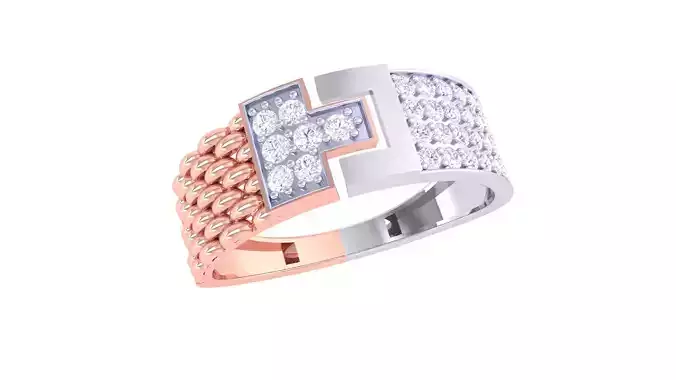 Mens gemstone diamond men Ring with details images 73 3D print model