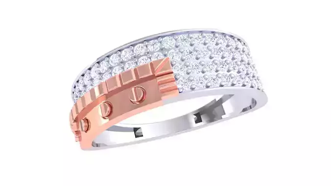 Mens gemstone diamond men Ring with details images 71 3D print model