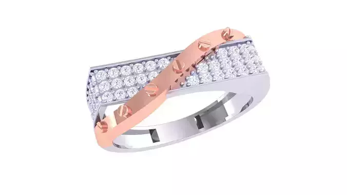 Mens gemstone diamond men Ring with details images 68 3D print model