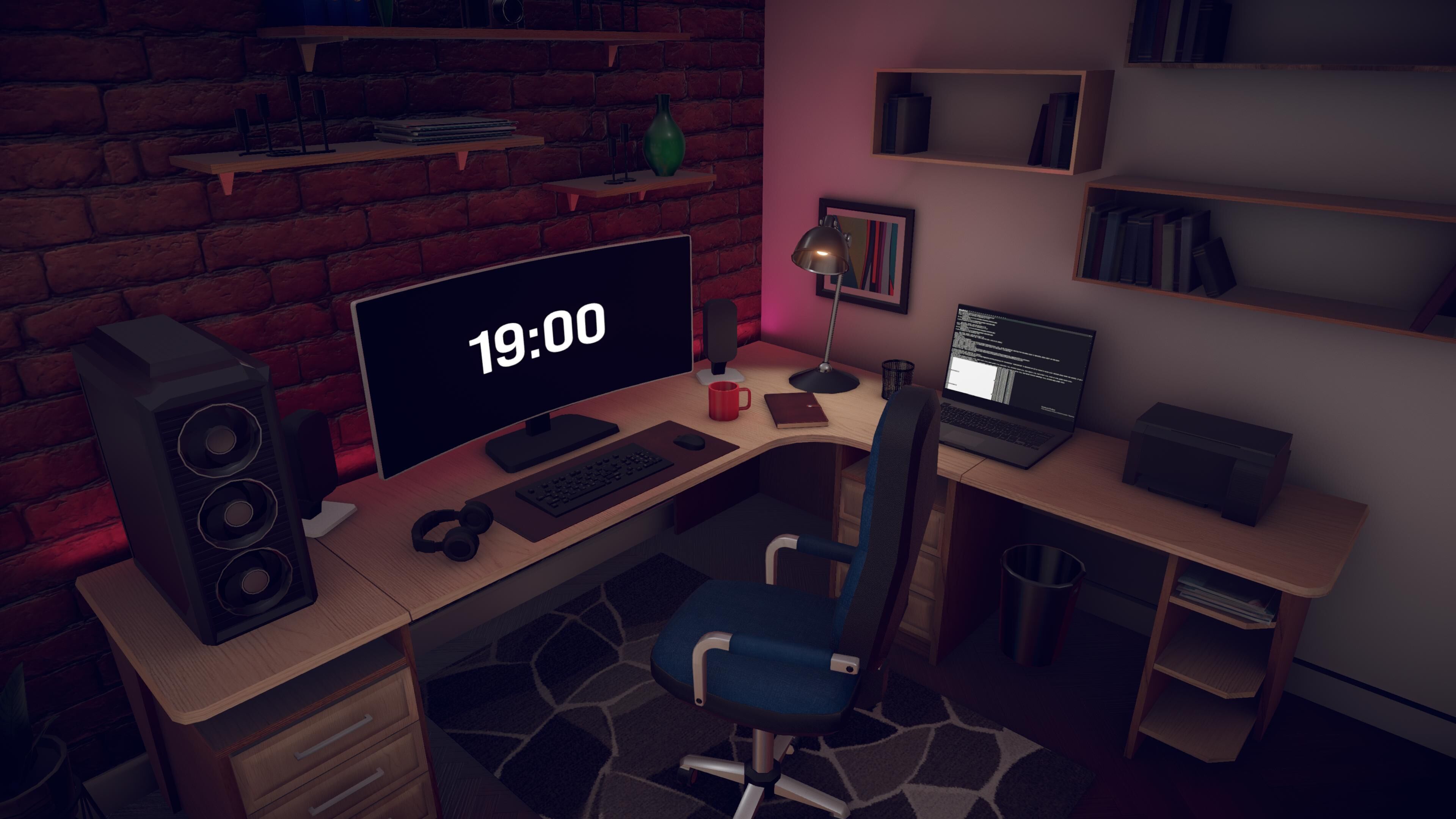 Freelancer Working Room Unity Assets Pack 2  Low-poly 3D model_4