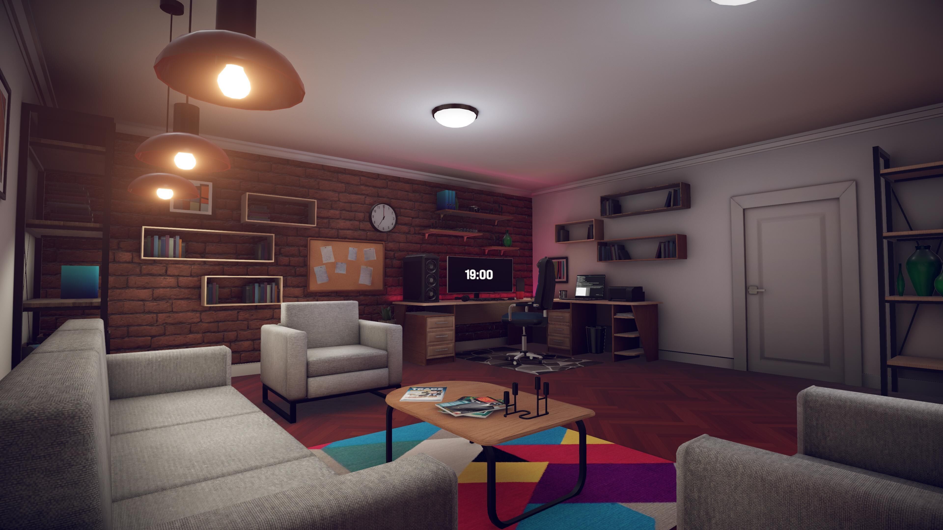 Freelancer Working Room Unity Assets Pack 2  Low-poly 3D model_2