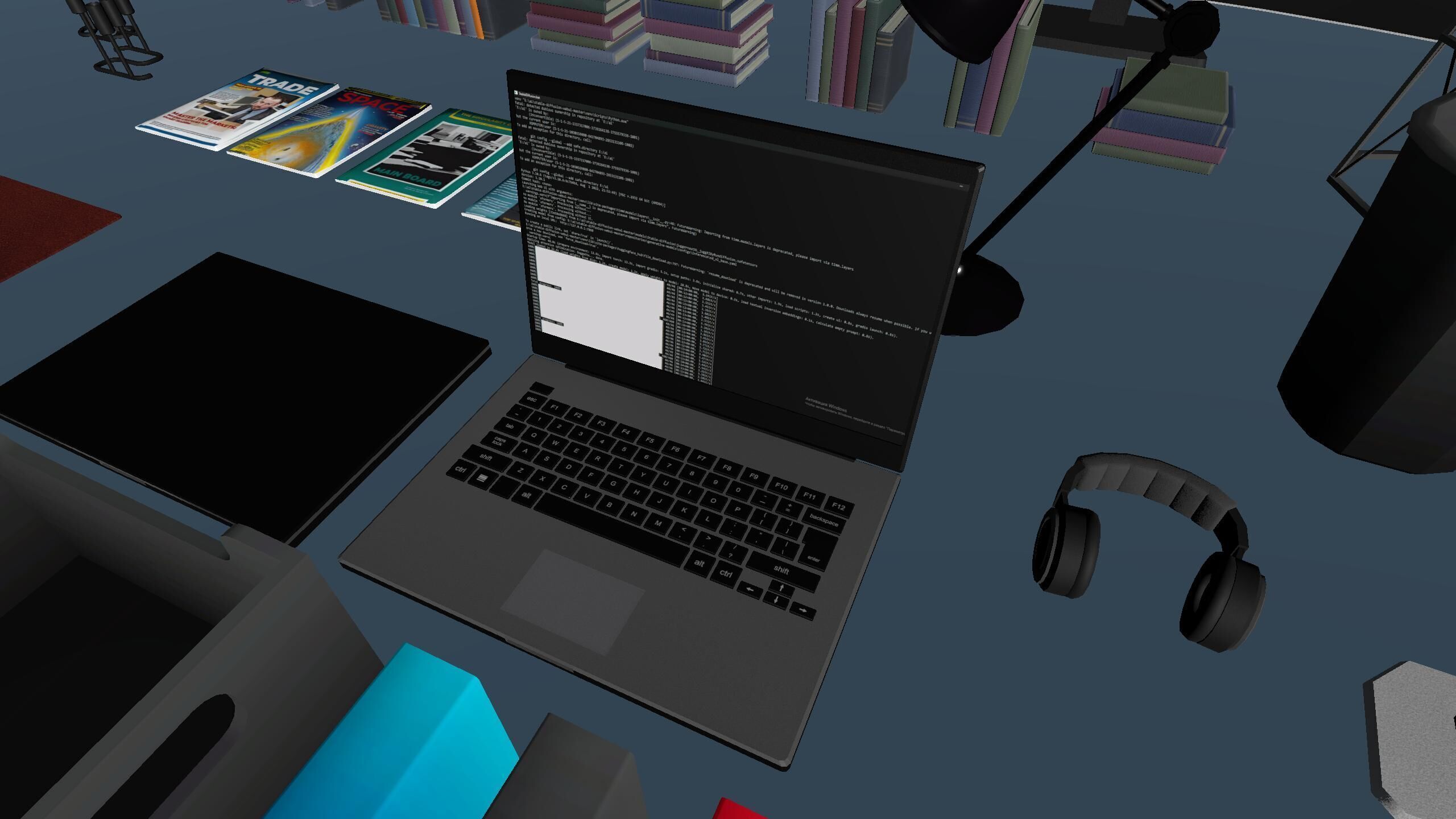 Freelancer Working Room Unity Assets Pack 2  Low-poly 3D model_11