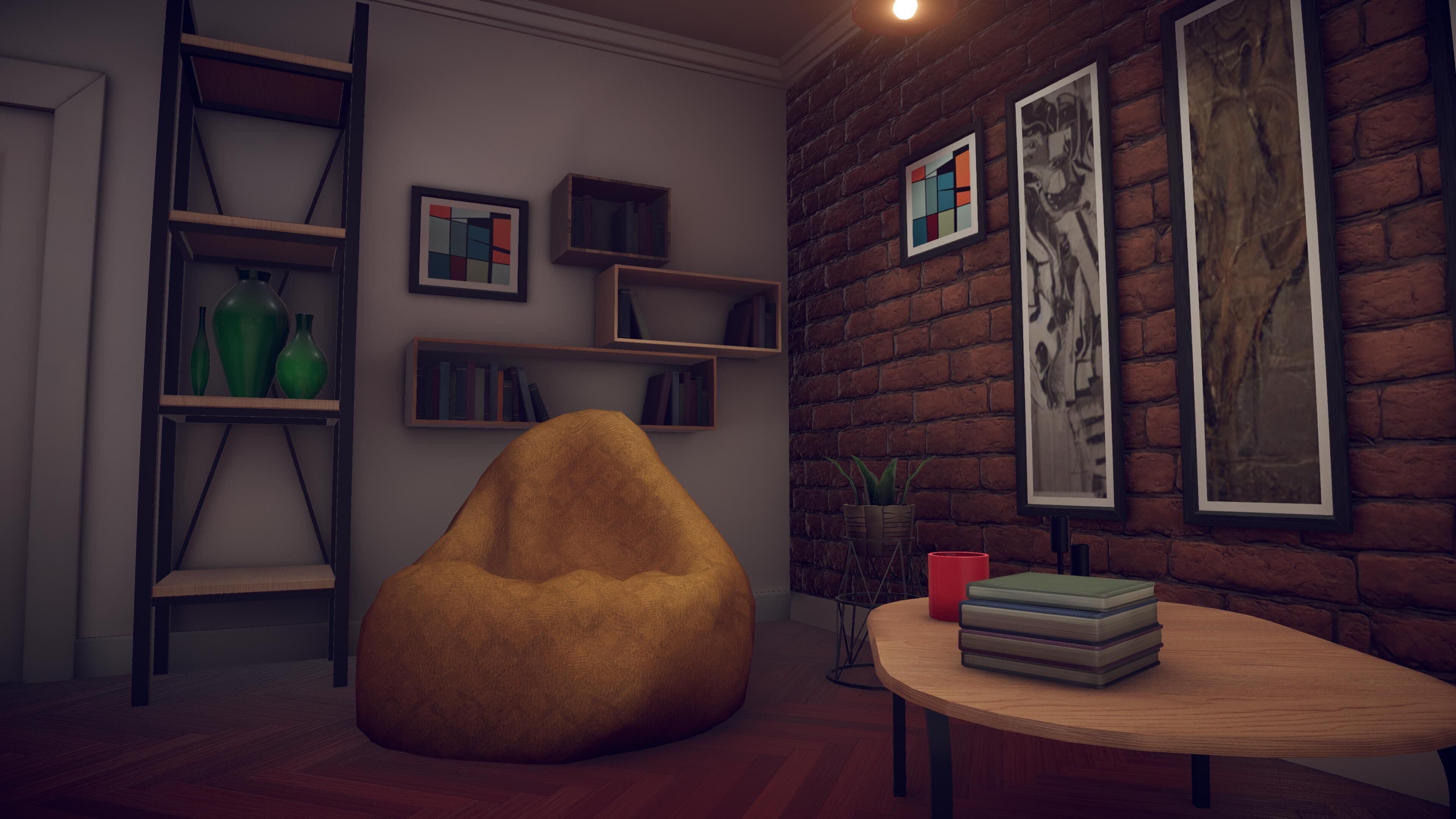 Freelancer Working Room Unity Assets Pack 2  Low-poly 3D model_8