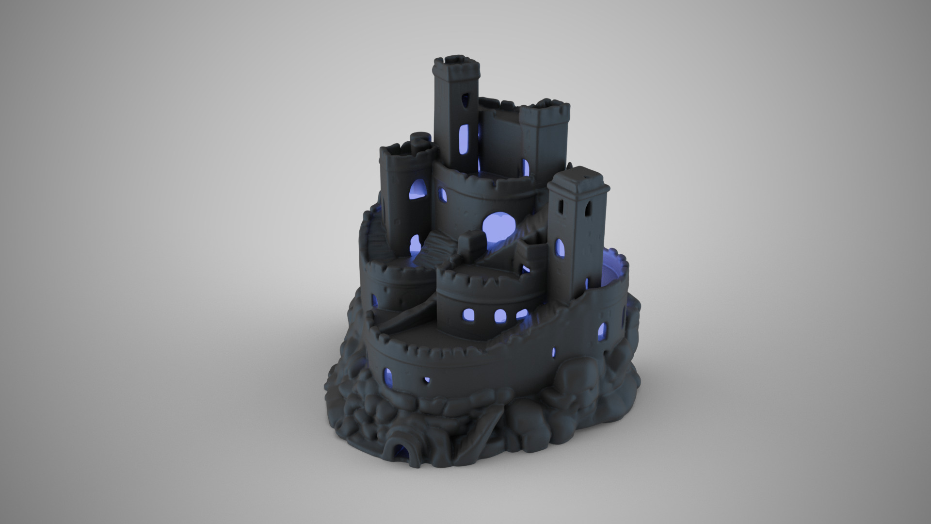 Aquarium Castle 2 3D print model_0