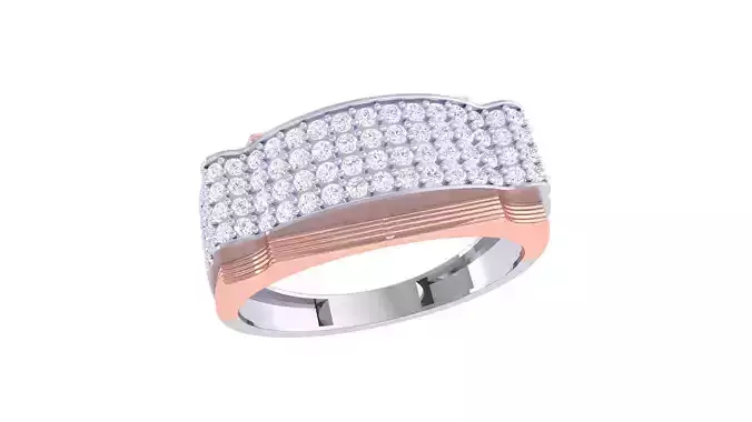Mens gemstone diamond men Ring with details images 63 3D print model