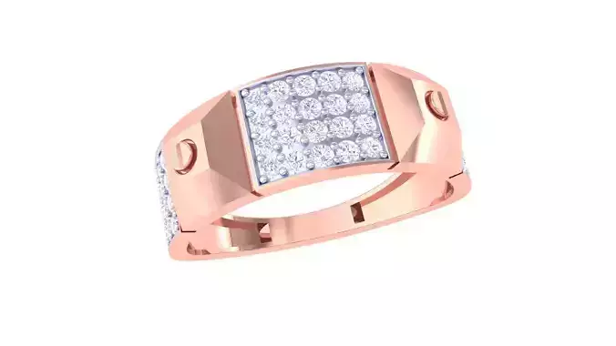 Mens gemstone diamond men Ring with details images 60 3D print model