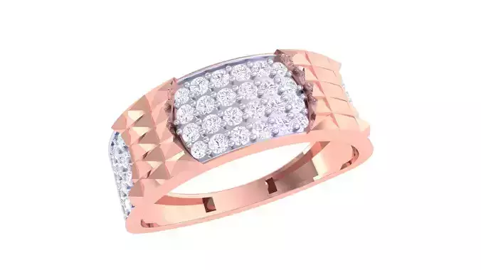 Mens gemstone diamond men Ring with details images 59 3D print model