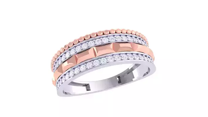 Mens gemstone diamond men Ring with details images 53 3D print model