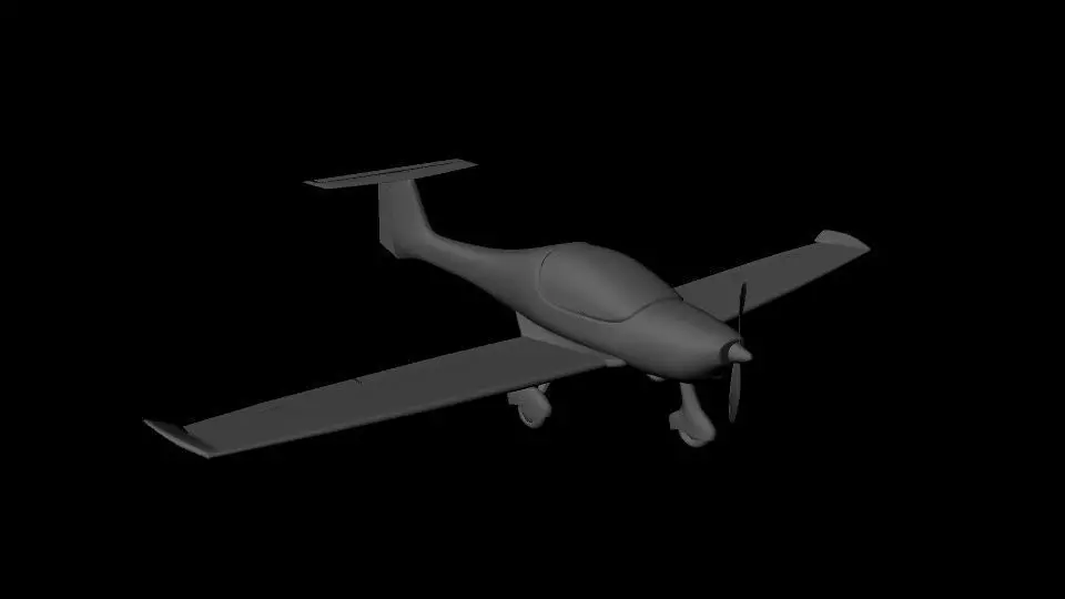 Zephyr 2000 ultralight aircraft  3D model_0